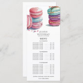 Waterverf Baker Bakery Pastry Chef Menu (Voorkant / Achterkant)