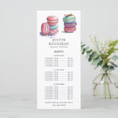 Waterverf Baker Bakery Pastry Chef Menu (Staand voorkant)