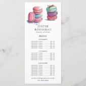 Waterverf Baker Bakery Pastry Chef Menu (Voorkant)