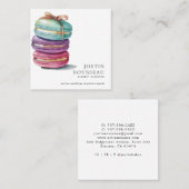 Waterverf Baker Bakery Pastry Chef Vierkante Visitekaartje (Voorkant / Achterkant)