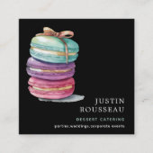 Waterverf Baker Bakery Pastry Chef Vierkante Visitekaartje (Voorkant)