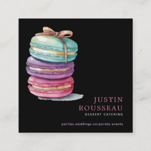 Waterverf Baker Bakery Pastry Chef Vierkante Visitekaartje