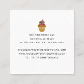 Waterverf Baker Pastry Chef Bked Good Tools Vierkante Visitekaartje (Achterkant)