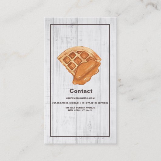 Waterverf Bakery Artisan Sweets Visitekaartje (Achterkant)