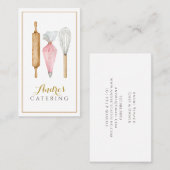 Waterverf bakgereedschap Logo Catering Visitekaartje (Voorkant / Achterkant)