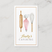 Waterverf bakgereedschap Logo Catering Visitekaartje (Voorkant)
