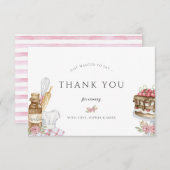 Waterverf Baking Birthday Party Bedankkaart (Voorkant / Achterkant)