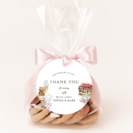 Waterverf Baking Birthday Party Hartelijk dank Bedankjes Labels