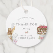 Waterverf Baking Birthday Party Hartelijk dank Bedankjes Labels (Voorkant)