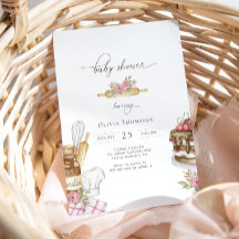 Waterverf Baking Girl Baby shower