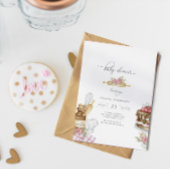 Waterverf Baking Girl Baby shower Kaart