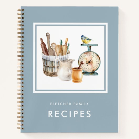 Waterverf Baking Supplies Recept Notitieboek (Voorkant)