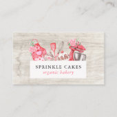 Waterverf bakken en koken met gereedschap Baker Bu Visitekaartje (Voorkant)