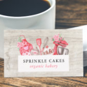 Waterverf bakken en koken met gereedschap Baker Bu Visitekaartje