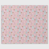 Waterverf Bakken op Crepe Pink Cadeaupapier (Vlak)