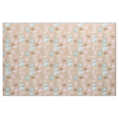Waterverf Bakken op Tan Stof (Fat Quarter)