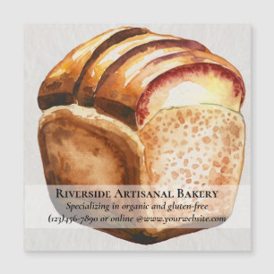 Waterverf bakkerij bedrijf magnetische Kaart