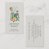 Waterverf bakkerij- en kookgalerie B Visitekaartje (Voorkant / Achterkant)