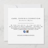 Waterverf Bakkerij Logo | Floral Digital Download Kaart (Achterkant)