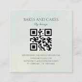 Waterverf, Bakkerij qr code Vierkante Visitekaartje (Achterkant)