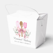 Waterverf Bakkerij Utensils met Roze Bow Bedankdoosjes (Achterkant)