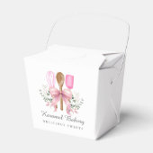 Waterverf Bakkerij Utensils met Roze Bow Bedankdoosjes (Voorkant Zijde)