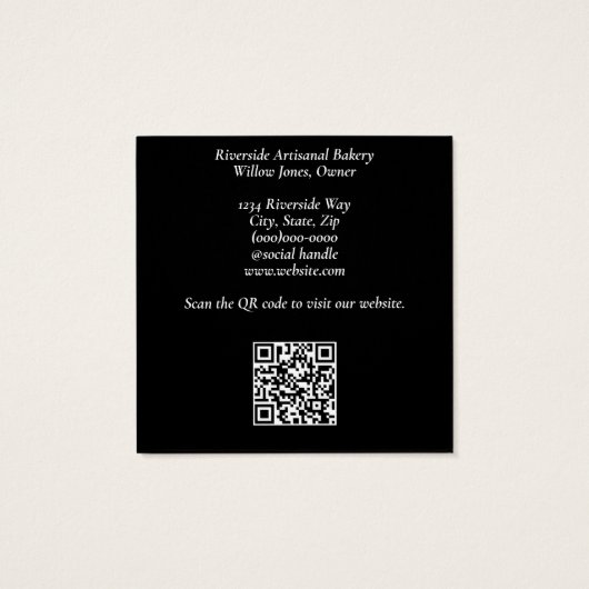 Waterverf Bakkerij Visitekaartje (Achterkant)