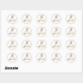 Waterverf bakkerijgebak ronde sticker (Vel)