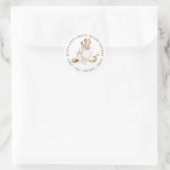 Waterverf bakkerijgebak ronde sticker (Tas)
