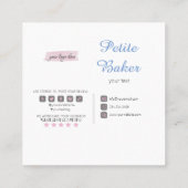 Waterverf bakkerijmixer banketbakkerskoeken vierkante visitekaartje (Achterkant)