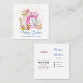 Waterverf bakkerijmixer banketbakkerskoeken vierkante visitekaartje (Voorkant / Achterkant)