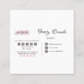 Waterverf bakkerijmixer banketbakkerskoeken vierkante visitekaartje (Achterkant)