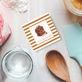 Waterverf Bakkerijproducten Vierkante Visitekaartje