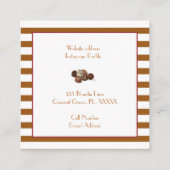 Waterverf Bakkerijproducten Vierkante Visitekaartje (Achterkant)