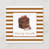 Waterverf Bakkerijproducten Vierkante Visitekaartje (Voorkant)