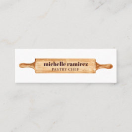 Waterverf Bakkers Rolling Pin Patisserie Cake Mini Visitekaartje