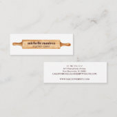 Waterverf Bakkers Rolling Pin Patisserie Cake Mini Visitekaartje (Voorkant / Achterkant)