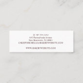 Waterverf Bakkers Rolling Pin Patisserie Cake Mini Visitekaartje (Achterkant)