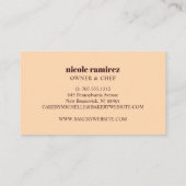 Waterverf Bakkers Rolling Pin Patisserie Cake Visitekaartje (Achterkant)