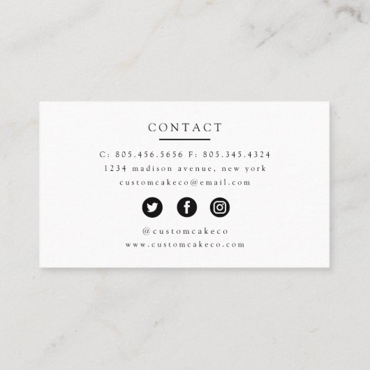 Waterverf bakstenen bakkerijroze Visitekaartje (Achterkant)