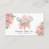 Waterverf bakstenen bakkerijroze Visitekaartje (Voorkant)
