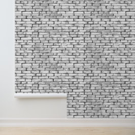 Waterverf bakstenen patronen zwart wit elegant behang