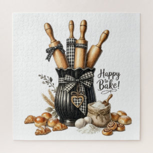 Waterverf Bakthema Muur Kunst - Ideaal voor Bakker Legpuzzel