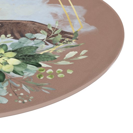 Waterverf Bald Eagle Framed Bouquet Snijplank (Hoek)