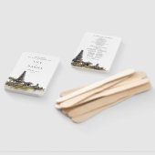 Waterverf Bali Bestemming Trouwprogramma Handwaaier (Niet-gemonteerd)