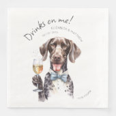 Waterverf balk van de verzorgende Duitse schouderk Servet (Voorkant)