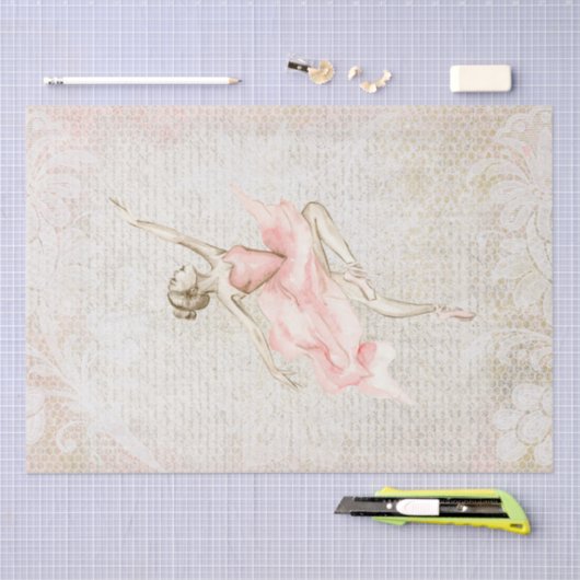 Waterverf Ballerina Ballet Dancer Tissuepapier (Craft)