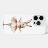 Waterverf Ballerina Bunny Dancing Tan Pink Case-Mate iPhone Case (Achterkant (horizontaal))