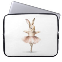 Waterverf Ballerina Bunny Dancing Tan Pink