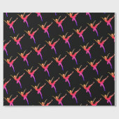 Waterverf Ballerina Cadeaupapier (Vlak)